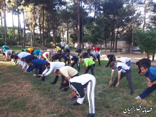 اجرای ورزش صبحگاهی مدیران و کارکنان ادارات شهرستان