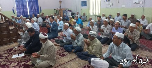 حضور و سخنرانی فرماندار رامیان در نماز جمعه تاتارعلیا