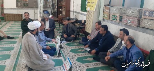 برگزاری میز خدمت در مصلی نماز جمعه رامیان