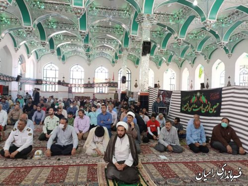 حضور معاون فرماندار رامیان در نماز جمعه خان به بین
