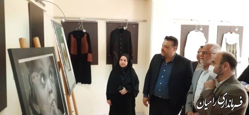 افتتاح نمایشگاه توانمندی های هنرمندان شهرستان رامیان