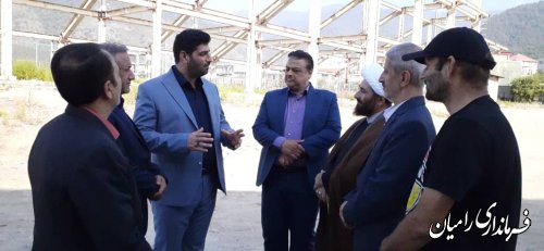 بازدید مدیر کل امور مجلس وزارت ورزش و جوانان از پروژه های ورزشی شهرستان رامیان