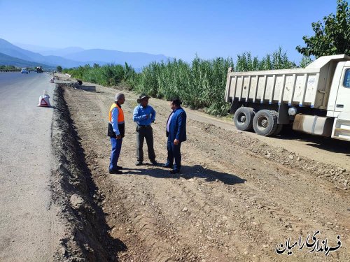 بازدید فرماندار رامیان از پروژه احداث دوربرگردان استاندارد سعدآباد