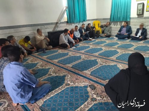 دیدار  فرماندار رامیان با مردم روستای کلو