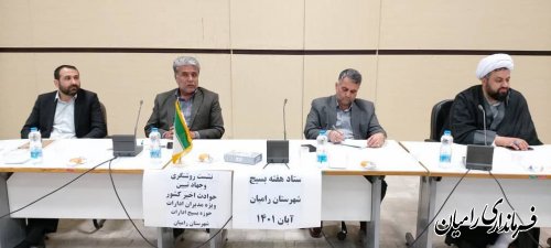 تشکیل جلسه شورای اداری شهرستان رامیان