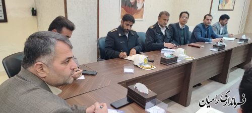 تشکیل جلسه شورای ترافیک شهرستان رامیان