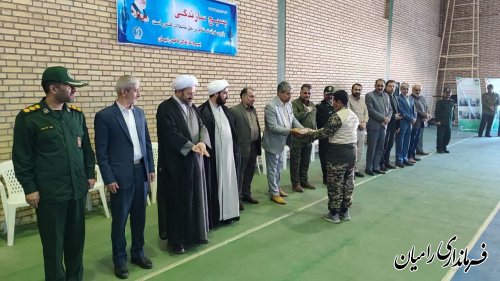 برگزاری رزمایش جهادگران فاطمی بمناسبت هفته بسیج در رامیان