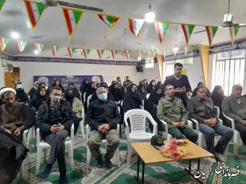 حضور فرماندار  در مراسم اعزام کاروان دانش آموزی راهیان نور شهرستان رامیان 