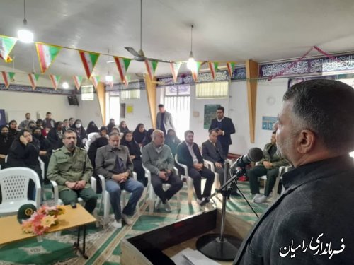 حضور فرماندار  در مراسم اعزام کاروان دانش آموزی راهیان نور شهرستان رامیان 