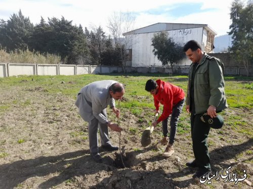 حضور فرماندار رامیان در مراسم روز درختکاری 