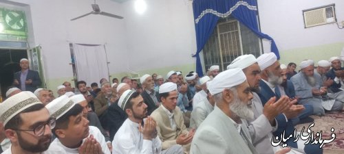 حضور فرماندار رامیان در مراسم ختم قرآن کریم