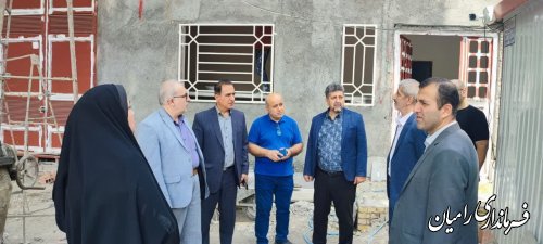 بازدید فرماندار و مسئولین استانی و شهرستانی از پروژه های شبکه بهداشت و درمان 