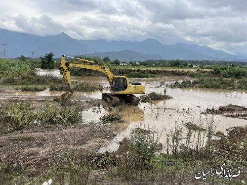 بازدید فرماندار رامیان از آب گرفتگی روستاهای شهرستان