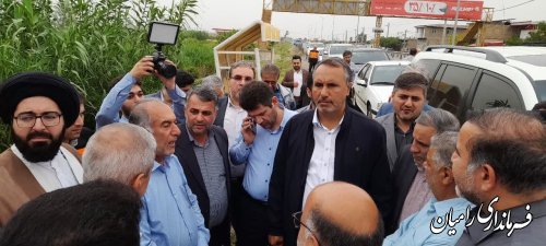 بازدید اعضای کمیسیون عمران مجلس و مدیران وزارت راه و شهرسازی از روستای گلند