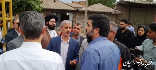 بازدید اعضای کمیسیون عمران مجلس و مدیران وزارت راه و شهرسازی از روستای رضا آباد