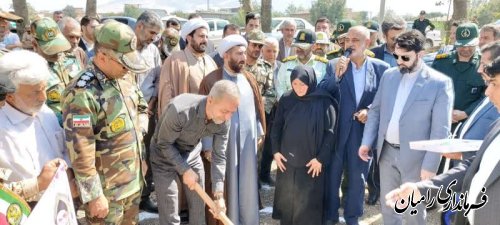 آیین کلنگ زنی عملیات اجرایی محل ماکت جنگنده هوایی شهید خلبان محمد جواد بای