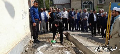 آیین کلنگ زنی و آغاز عملیات اجرایی ساختمان زنبییه روستای باقرآباد