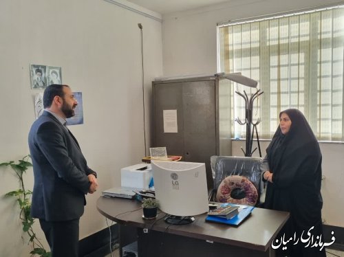 بازدید سرزده معاون فرماندار شهرستان رامیان از ادارات شهرستان 