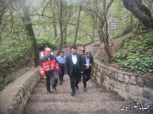 بازديد فرماندار راميان از طرح های نوروزی و تفرجگاه های شهرستان 
