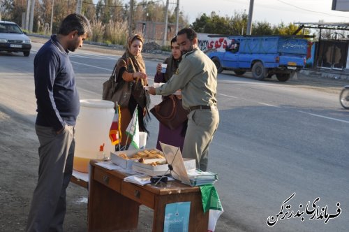 برپایی ایستگاه صلواتی غدیر و معرفت شهرستان ترکمن