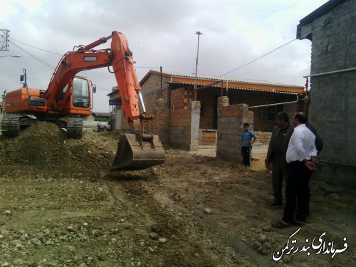 بازدید بخشدار سیجوال و رئیس بنیاد مسکن شهرستان ترکمن از اجرای طرح هادی روستای سیجوال