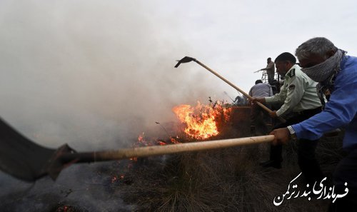 مهار آتش سوزی در جزیره آشوراده