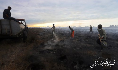 مهار آتش سوزی در جزیره آشوراده