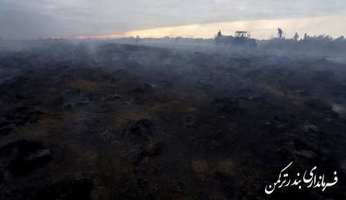 مهار آتش سوزی در جزیره آشوراده