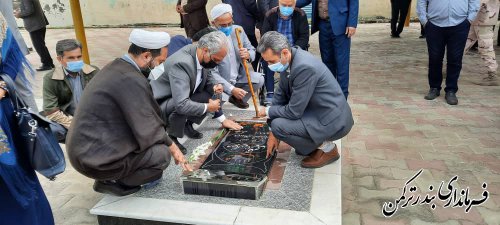  گلزار شهدای بهشت فاطمه شهرستان ترکمن غبارروبی شد