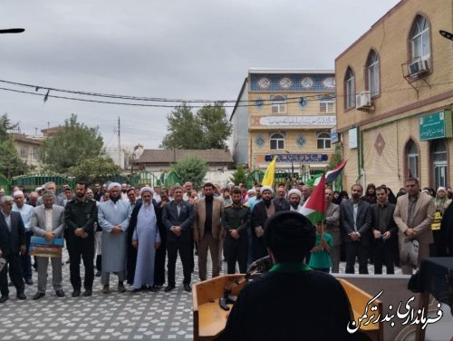 تجمع مردم بندرترکمن به دنبال شهادت اسماعیل هنیه