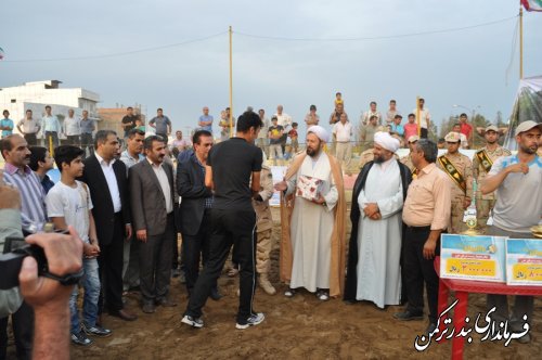 مسابقات والیبال ساحلی جام خزر در شهرستان ترکمن برگزار شد 	