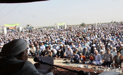 گزارش تصویری از نماز پرشکوه عیدسعید قربان در بندرترکمن