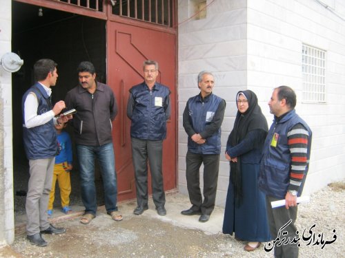 بازدید فرماندار شهرستان ترکمن از اجرای سرشماری عمومی کشاورزی شهرستان