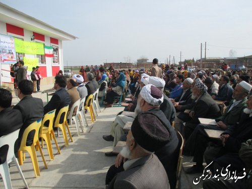 با حضور معاون فرماندار ترکمن، مدرسه 6 کلاسه روستای اسلام تپه افتتاح شد