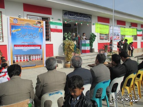 با حضور معاون فرماندار ترکمن، مدرسه 6 کلاسه روستای اسلام تپه افتتاح شد