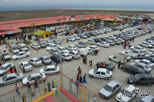 گزارش تصویری از حضور گسترده مسافران نوروزی در بندرترکمن