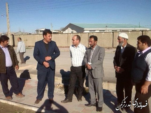 بازدید بخشدار مرکزی و ریاست بنیاد مسکن انقلاب اسلامی شهرستان ترکمن از طرح های عمرانی روستایی حوزه بخش مرکزی