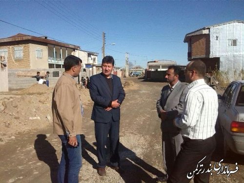بازدید بخشدار مرکزی و ریاست بنیاد مسکن انقلاب اسلامی شهرستان ترکمن از طرح های عمرانی روستایی حوزه بخش مرکزی