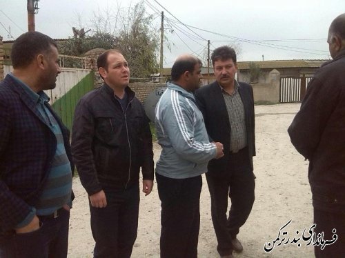 بازدید بخشدار مرکزی از روستاهای بخش مرکزی شهرستان ترکمن