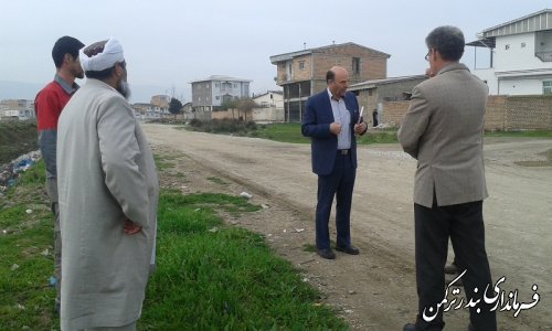 بازدید فرماندار شهرستان ترکمن از کانال حاشیه ضلع شرقی خیابان امیر کبیر