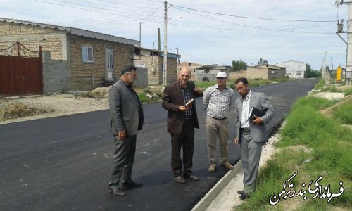 بازدید فرماندار از پروژه آسفالت روستای قره قاشلی