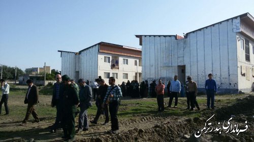 بازدید فرماندار از مسکن مهر آزادی بندر ترکمن