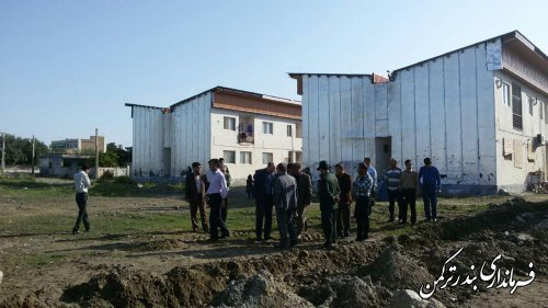 بازدید فرماندار از مسکن مهر آزادی بندر ترکمن