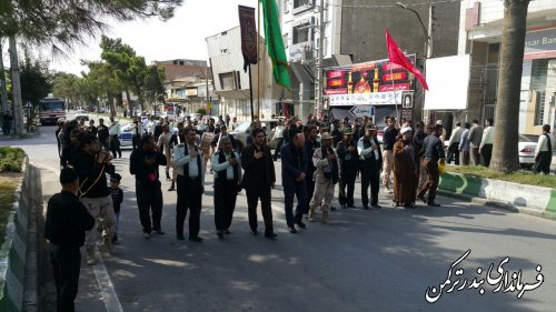 حضور فرماندار در مراسم دسته روی ایام محرم شهرستان ترکمن