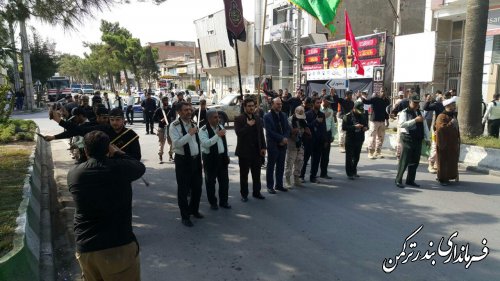 حضور فرماندار در مراسم دسته روی ایام محرم شهرستان ترکمن