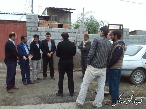 بازدید بخشدار مرکزی  از روستای یموت