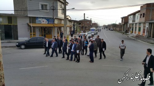 بازدید معاون عمران روستایی بنیاد مسکن انقلاب اسلامی کشور از روستای چپاقلی شهرستان ترکمن