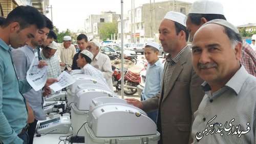 حضور فیروزی فرماندار در مانور انتخاباتی تمام الکترونیک شورای شهر بندرترکمن 