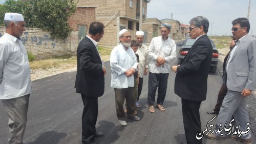 بازدید فرماندار از روند اجرای طرح هادی در روستاهای شهرستان ترکمن