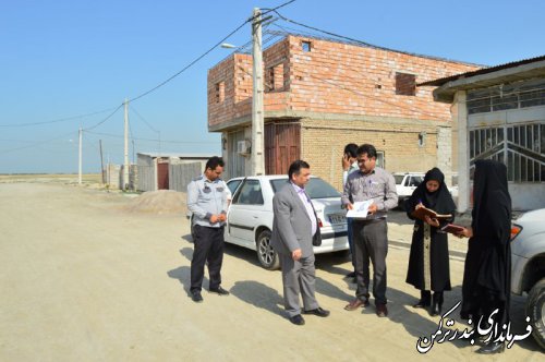 بازدید معاون سیاسی، امنیتی و اجتماعی فرماندار از ساخت و سازهای غیرمجاز شهرستان ترکمن